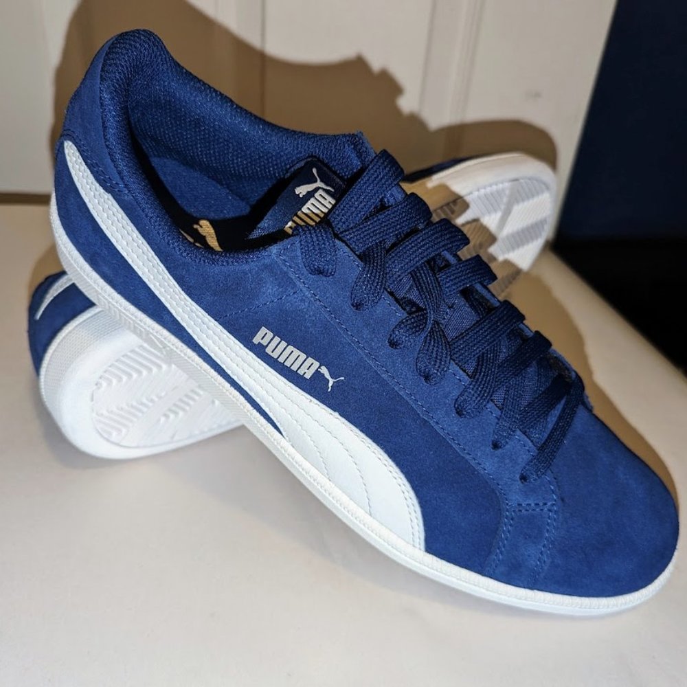 Puma Smash SD Blue Depths-Puma White Mens 10.5